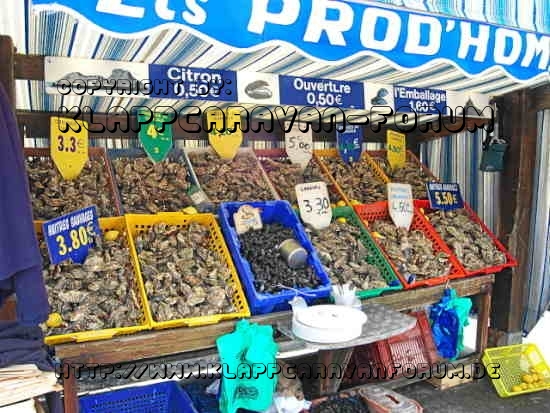 Austernmarkt in Cancale - Bretagne